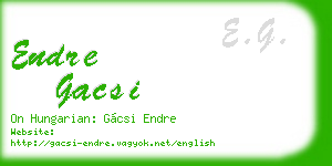 endre gacsi business card